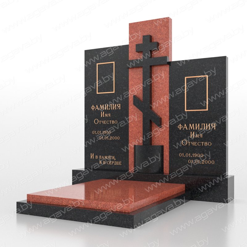 Элитные надгробный гранитный памятник D-27 Red в Минске